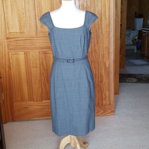 Gray capped sleeve dress